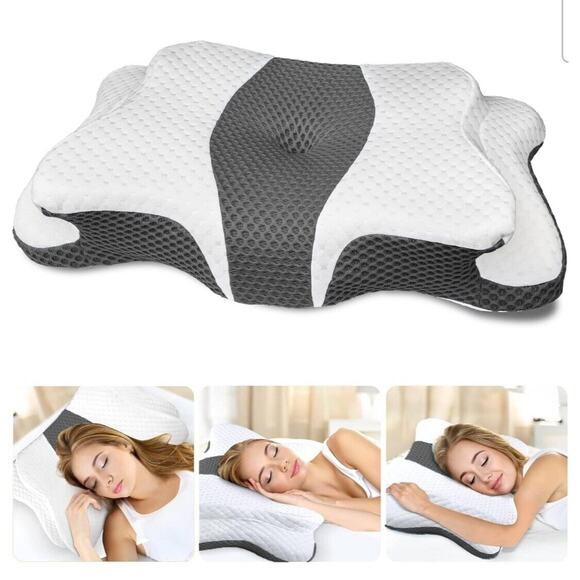 Chxxy Other - Chxxy Pain Relief Cervical Pillow Neck Shoulder Support Memory Foam Pillow Gray